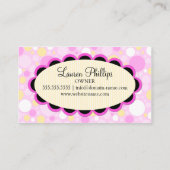 Cute Cake Poppen Baking Visitekaartje (Achterkant)