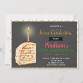 Cute cake-uitnodiging kaart (Voorkant)