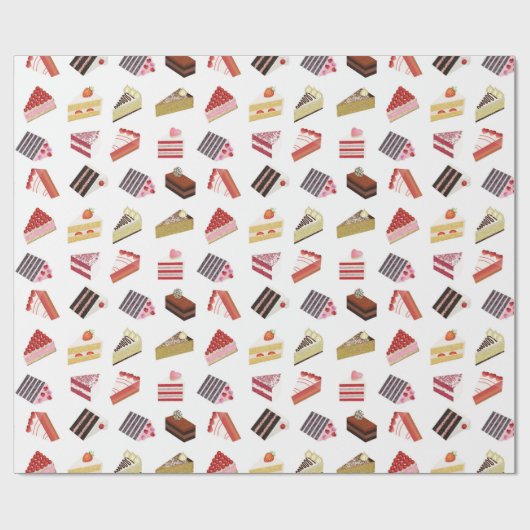 Cute Cake Variety Pattern Cadeaupapier (Vlak)