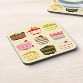 Cute cake verjaardagstaart met kleurrijke crème bier onderzetter (Linkerzijde)