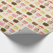 Cute cake verjaardagstaart met kleurrijke crème cadeaupapier (Hoek)