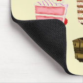 Cute cake verjaardagstaart met kleurrijke crème muismat (Hoek)