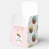 Cute Cakepop Balls First Birthday Frosting Bedankdoosjes (Geopend)