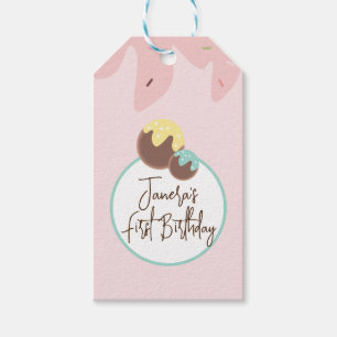 Cute Cakepop Balls First Birthday Frosting Cadeaulabel