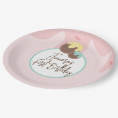 Cute Cakepop Balls First Birthday Frosting Papieren Bordje (Gekanteld)