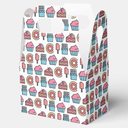 Cute Cakes and Desserts Pattern Bedankdoosjes (Geopend)