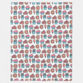 Cute Cakes and Desserts Pattern Fleece Deken (Voorkant)
