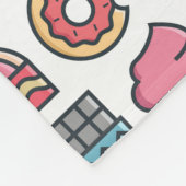 Cute Cakes and Desserts Pattern Fleece Deken (Hoek)