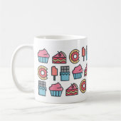 Cute Cakes and Desserts Pattern Koffiemok (Links)