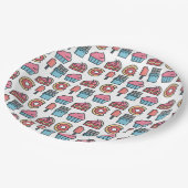 Cute Cakes and Desserts Pattern Papieren Bordje (Gekanteld)