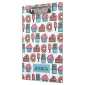 Cute Cakes and Desserts Pattern Personalized Klembord (Links)