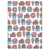 Cute Cakes and Desserts Pattern Personalized Klembord (Achterkant)