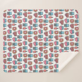 Cute Cakes and Desserts Pattern Sherpa Deken (Voorkant (horizontaal))