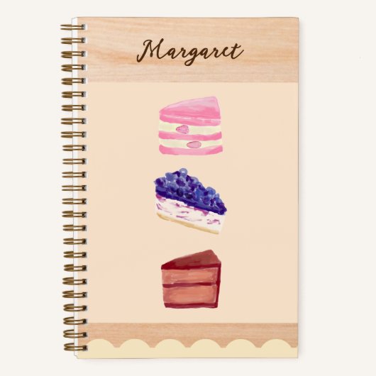 Cute Cakes Dessert Cafe with Name Notitieboek (Voorkant)