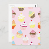 Cute Cakes Dessert Patroon Briefkaart (Voorkant / Achterkant)