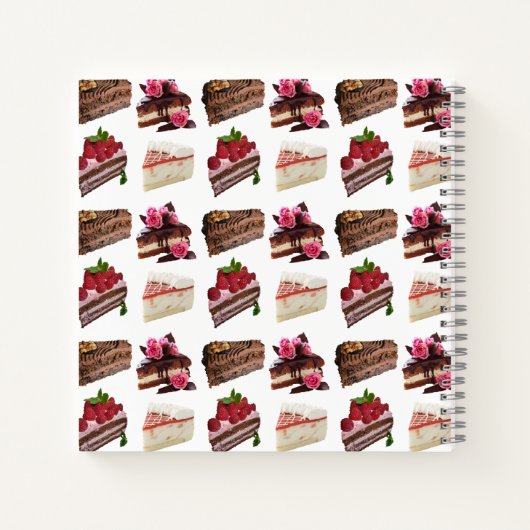 Cute Cakes Lovers Desserts Pattern Notitieboek (Achterkant)