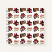 Cute Cakes Lovers Desserts Pattern Notitieboek (Voorkant)