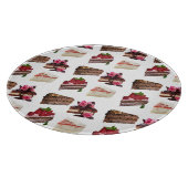 Cute Cakes Lovers Desserts Pattern Quirky Snijplank (Hoek)