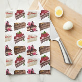 Cute Cakes Lovers Desserts Pattern Theedoek (Quarter Fold)