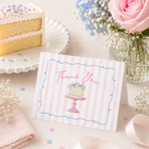 Cute Cakethema Bedanktkaart