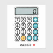 Cute Calculator Math Sticker for School (Vel)