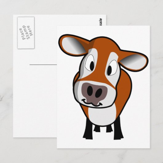 Cute Calf Briefkaart (Voorkant / Achterkant)