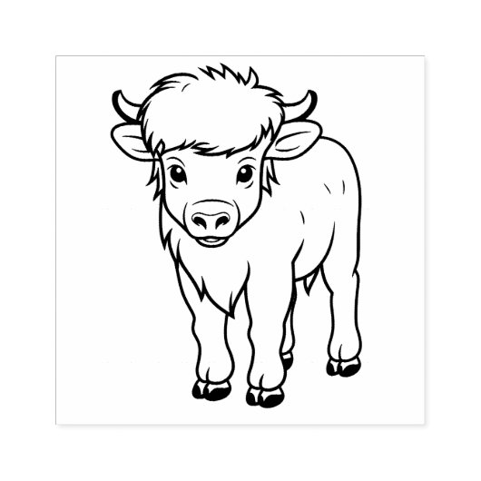 Cute Calf Rubberstempel (Afrduk)