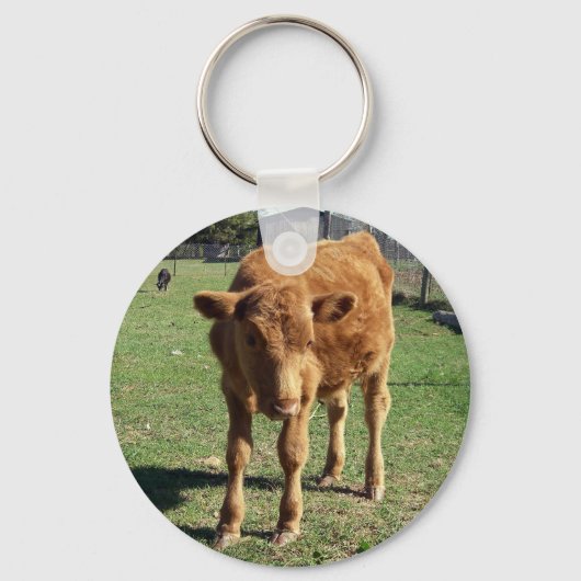 Cute Calf-Sleutelhanger Sleutelhanger (Voorkant)