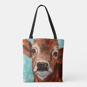 Cute Calf-Tas in Aqua Tote Bag
