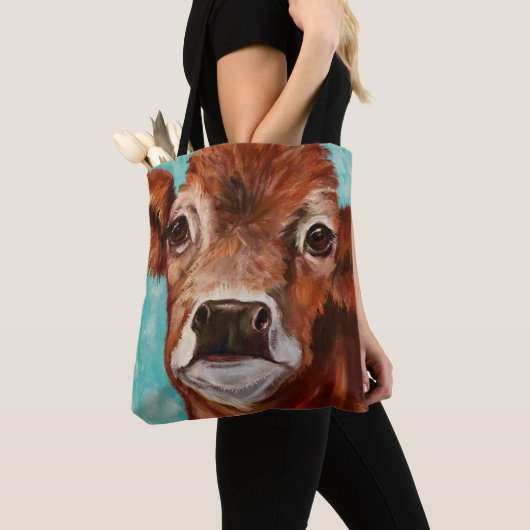 Cute Calf-Tas in Aqua Tote Bag (Dichtbij)