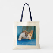 Cute Calico Cat Kitten Funny Curious Eyes Foto - Tote Bag (Achterkant)