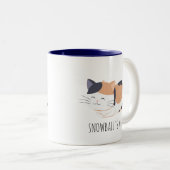 Cute Calico Cat Personalized Mug Tweekleurige Koffiemok (Voorkant rechts)