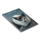 Cute Calico Cat Personalized Notitieboek (Rechterzijde)