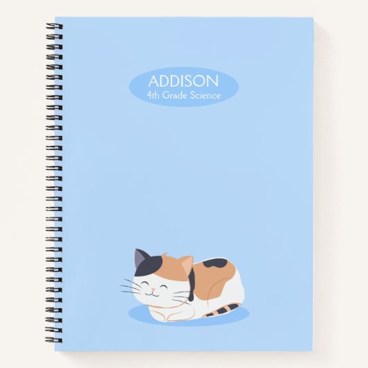 Cute Calico Cat Spiral Notitieboek (Voorkant)