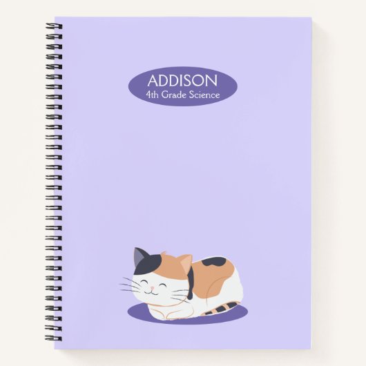 Cute Calico Cat Spiral Notitieboek (Voorkant)