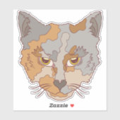 Cute Calico Cat Sticker (Vel)