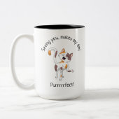 Cute Calico Cat Tweekleurige Koffiemok (Links)