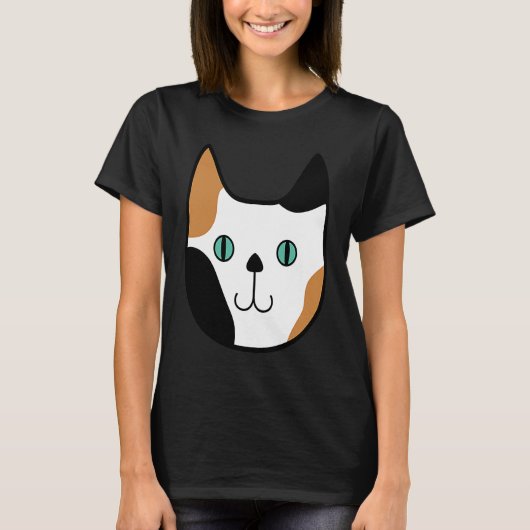 Cute Calico Kitty Cat Fun Adorable Kitten T-shirt (Voorkant)