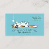 Cute Calico Kitty Cat | Pet Sitting | Dierverzorgi Visitekaartje (Voorkant)