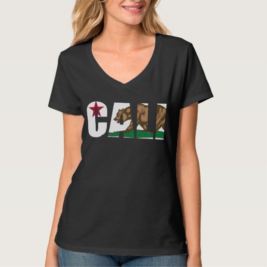 Cute California Cali Flag T-shirt (Voorkant)