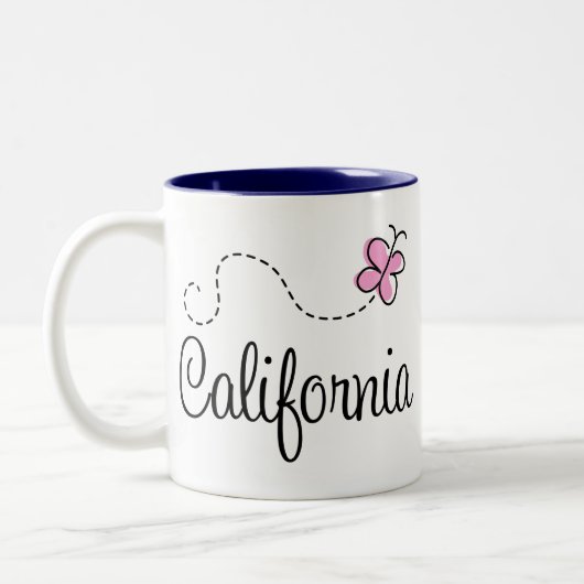 Cute California Design Tweekleurige Koffiemok (Links)