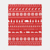 Cute California Kerstfeestay Pattern Xmas Fleece Deken (Voorkant)