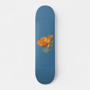 Cute California Poppy Flower  Skateboard