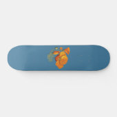 Cute California Poppy Flower Style Persoonlijk Skateboard (Horizontaal)