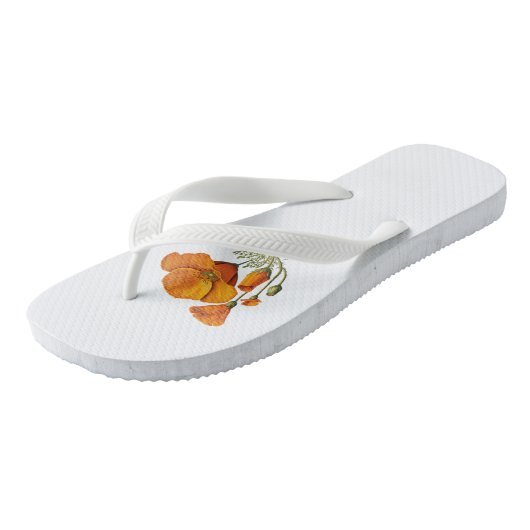 Cute California Poppy Flower  Style Slaps Teenslippers (Schuin)