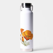 Cute California Poppy Flower  Style Waterfles (Voorkant)