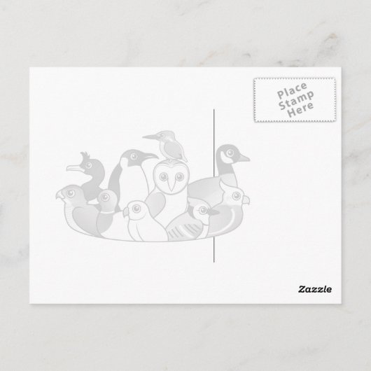 Cute California Quail Briefkaart (Achterkant)