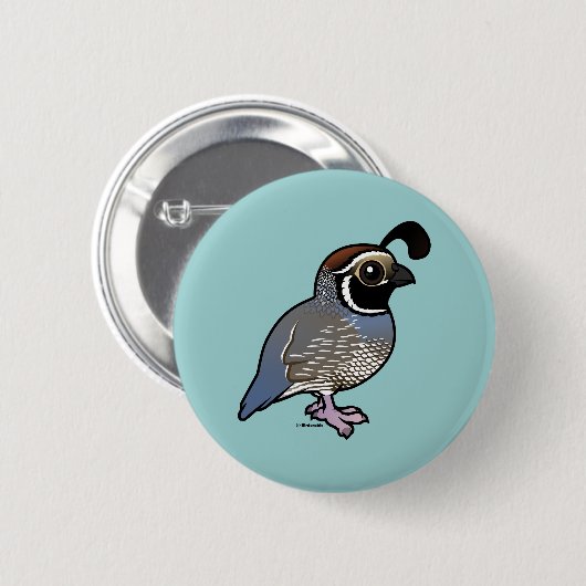 Cute California Quail Ronde Button 5,7 Cm (Voorkant /achterkant)