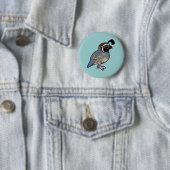 Cute California Quail Ronde Button 5,7 Cm (In situ)