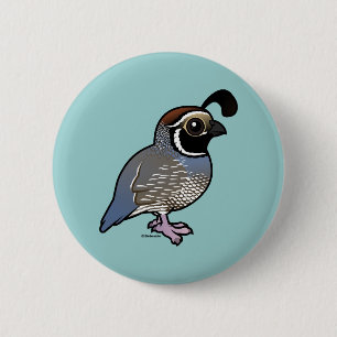 Cute California Quail Ronde Button 5,7 Cm